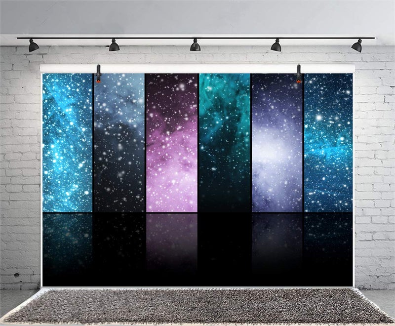 AOFOTO 10x7ft Vinyl Photography Background Universe Stars Constellations Planets Snoflakes Stage Backdrop for Party Adults Portraits Video Display Film Production Studio Prop Video Drapes - Image 4